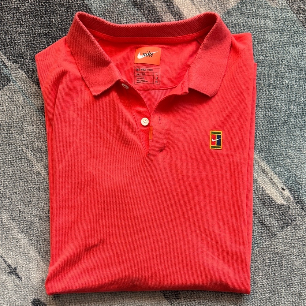 Nike Men's Size XL Red Heritage Golf Tennis Polo